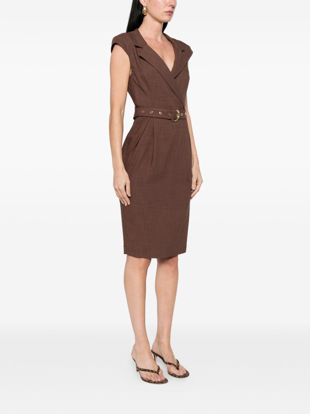 Abito sartoriale con cintura e revers 106565A2W6 L78 PINKO 