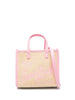 Borsa Vivian mini straw rosa