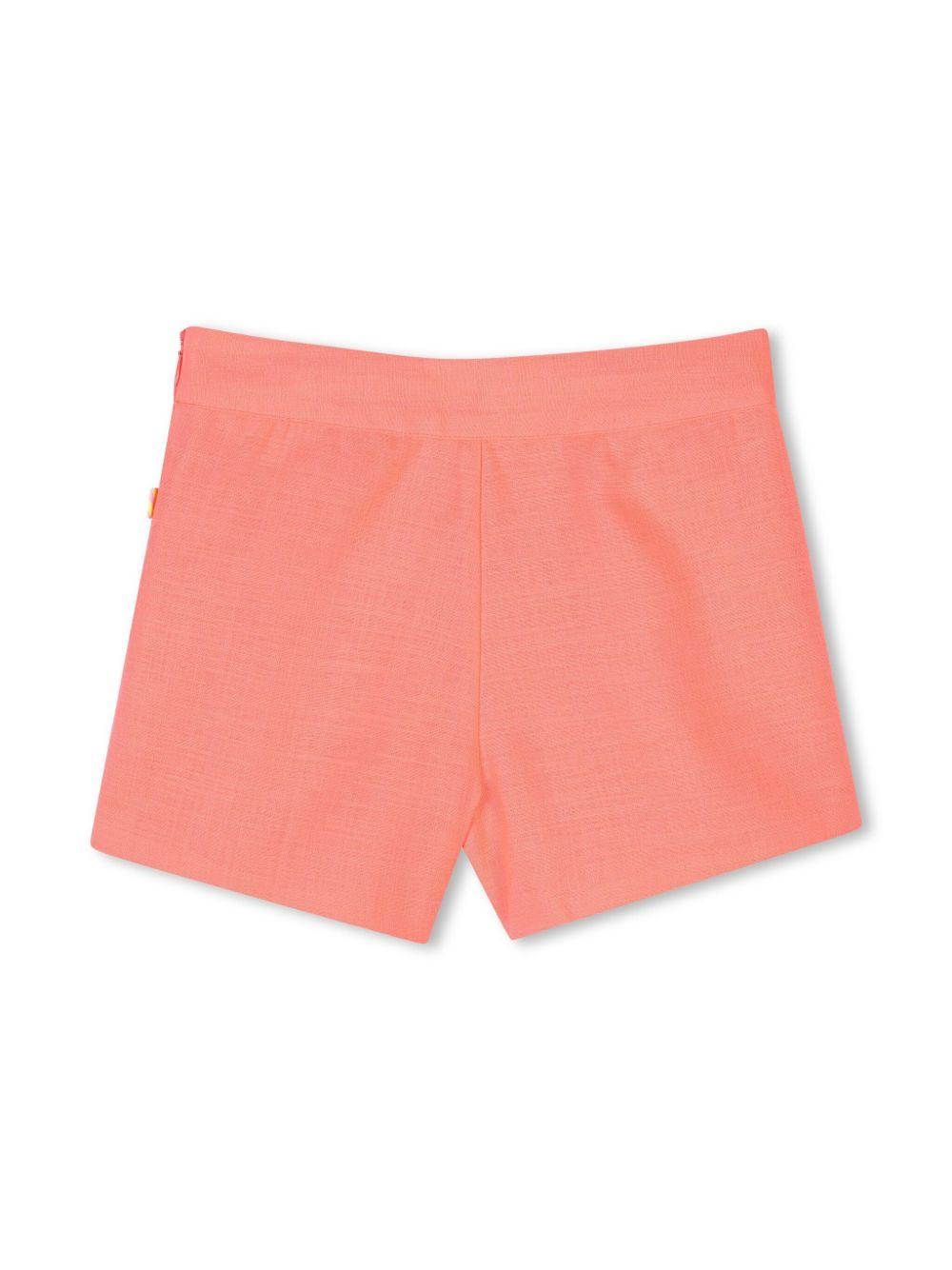 Short arancio orli ricamati