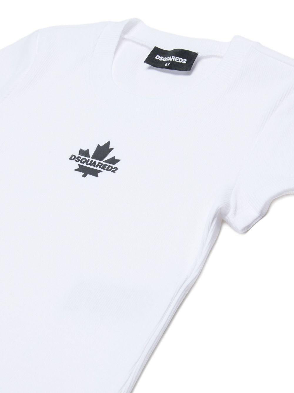T-shirt in cotone con logo DQ3160D0AGG DQ100 DSQUARED KIDS 