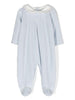 Tutina Neonata Azzurro colletto ricamato