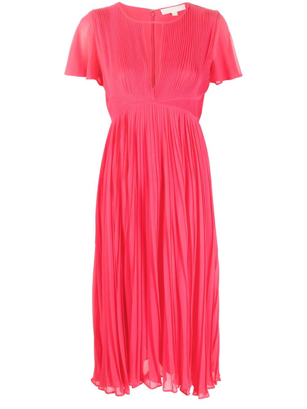 Abito corallo in chiffon MS381P77R3 662 MICHAEL KORS 