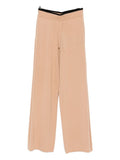 Beige knitted trousers