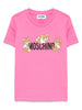 T-shirt fucsia stampa frontale