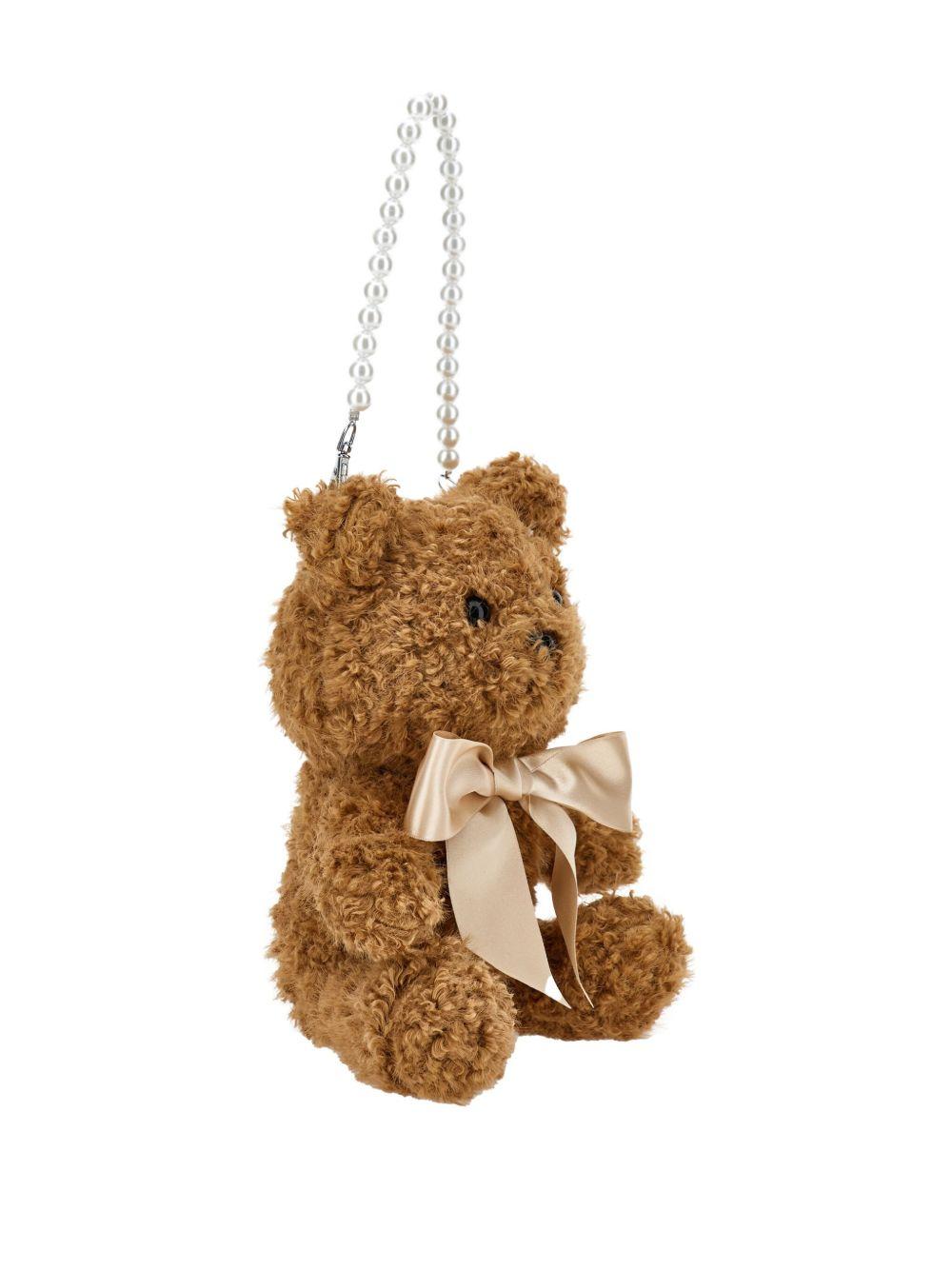 Borsa beige Teddy Bear con tracolla di perle sintetiche 19F0006074 0003 MONNALISA KIDS 