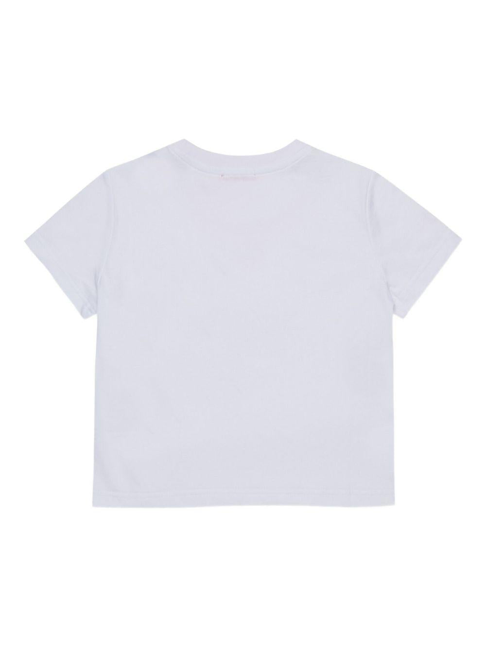 T-shirt Bianca con Paillettes J02371KYAUN K100 DIESEL KIDS 