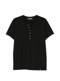 T-shirt in lyocell e cotone con bottoni