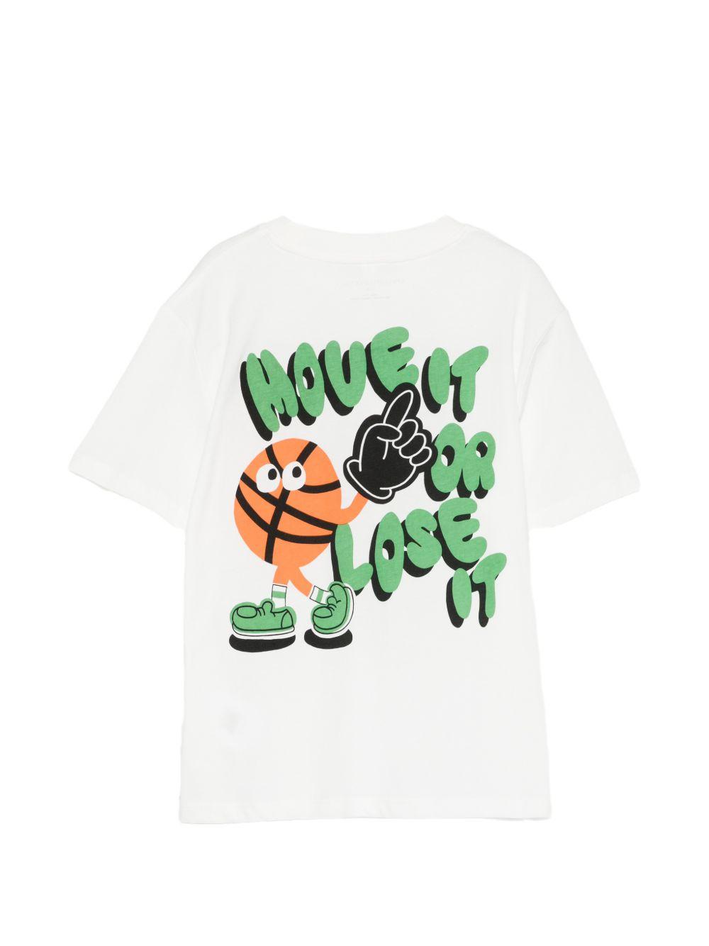 T-shirt in cotone con patch TY8R41Z0434 101 STELLA MCCARTNEY KIDS 