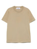 T-shirt beige logo compass ricamato