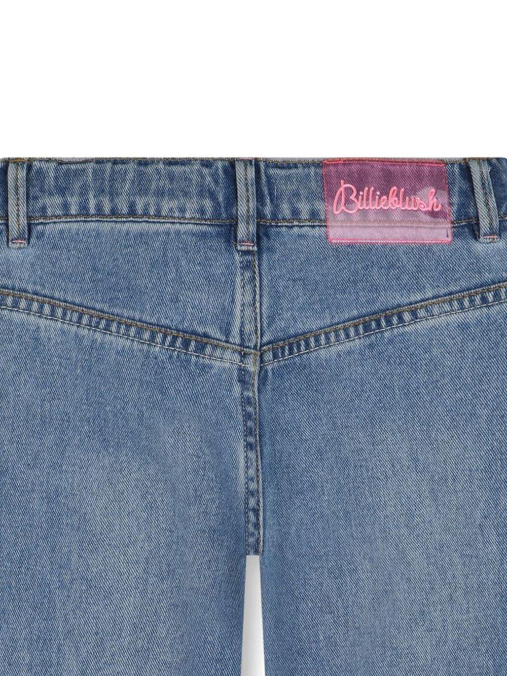 Jeans con tasche in paillettes