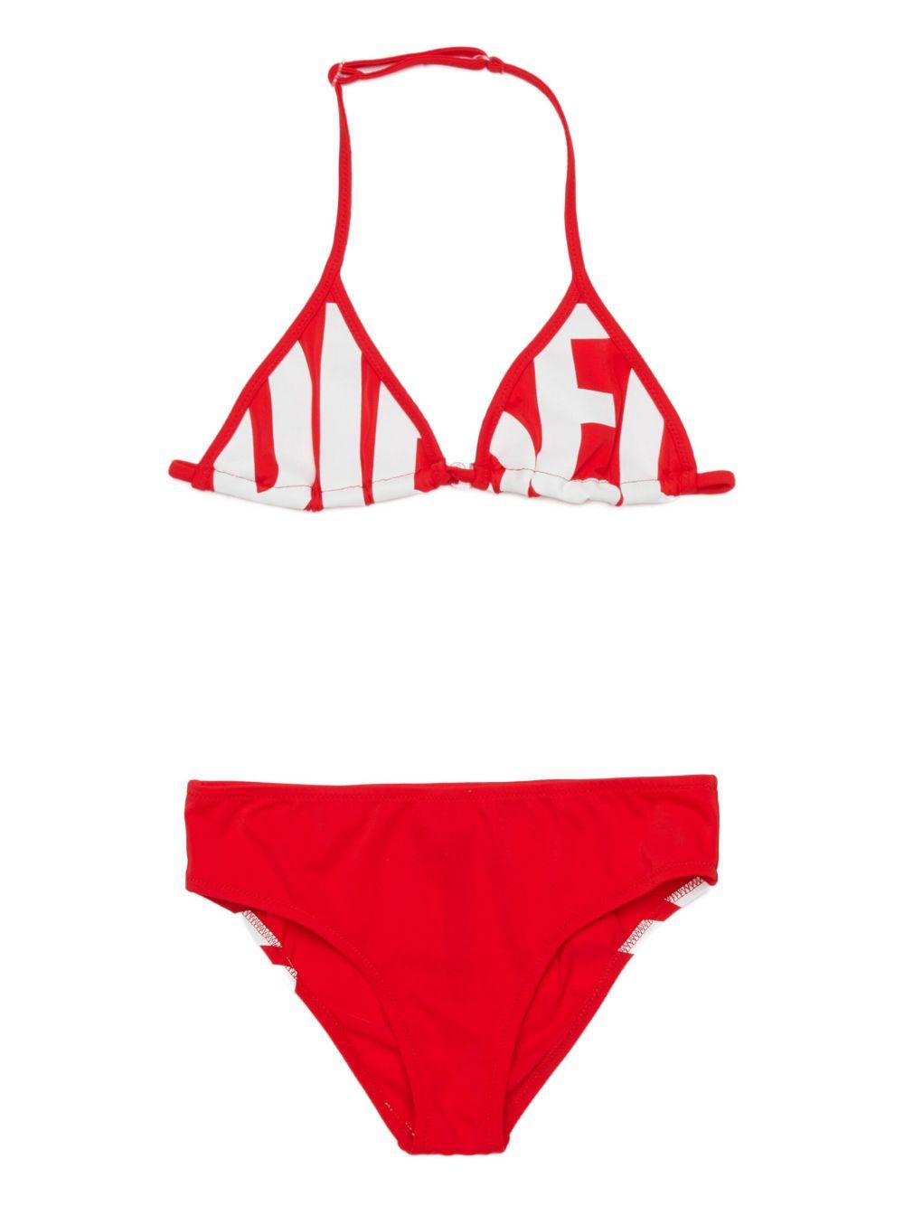 Bikini a righe con top triangolo J02717KYAG8 K405 DIESEL KIDS 