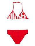 Bikini a righe con top triangolo