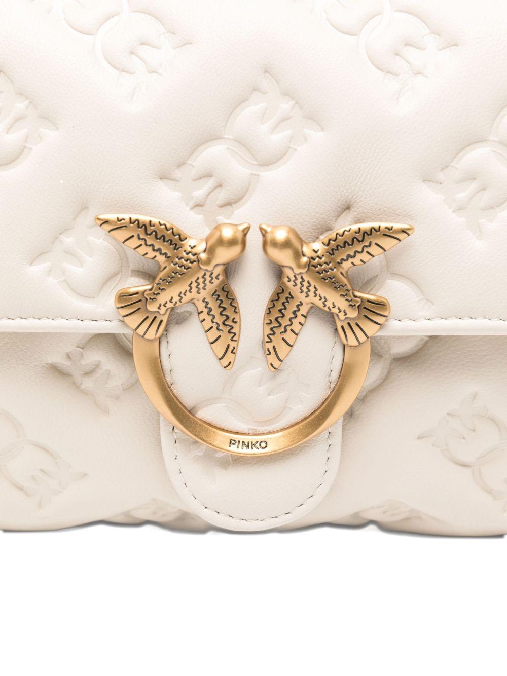 Borsa Tote Bianca Mini con Dettaglio Love Birds 100044A2JX Z14Q PINKO 
