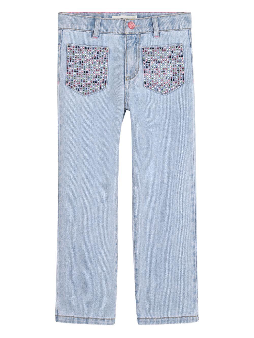 Jeans con applicazioni glitter U21878 Z18 BILLIE BLUSH KIDS 