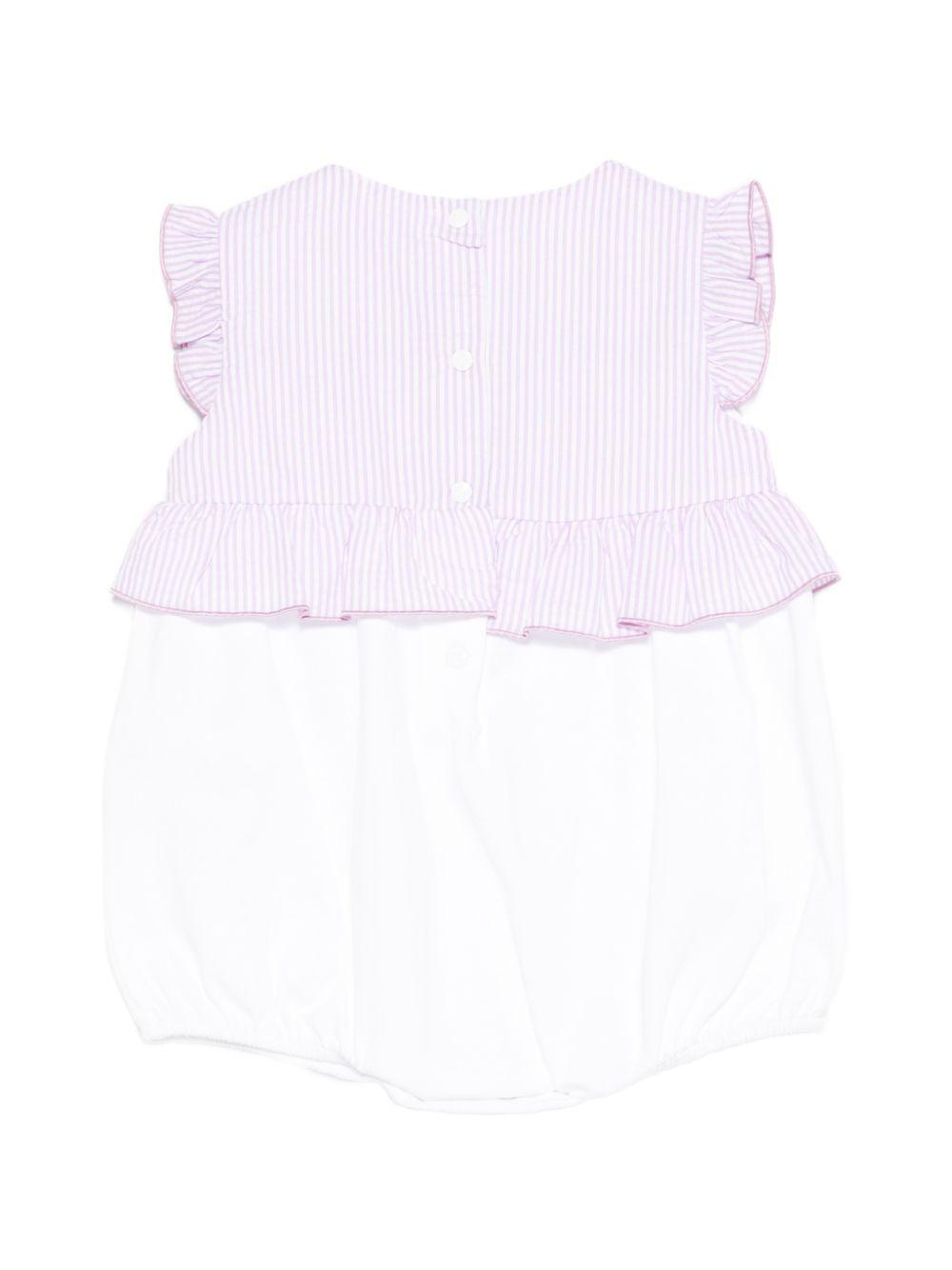 Completo in cotone con ricamo floreale E26474 LILLA NANAN KIDS 