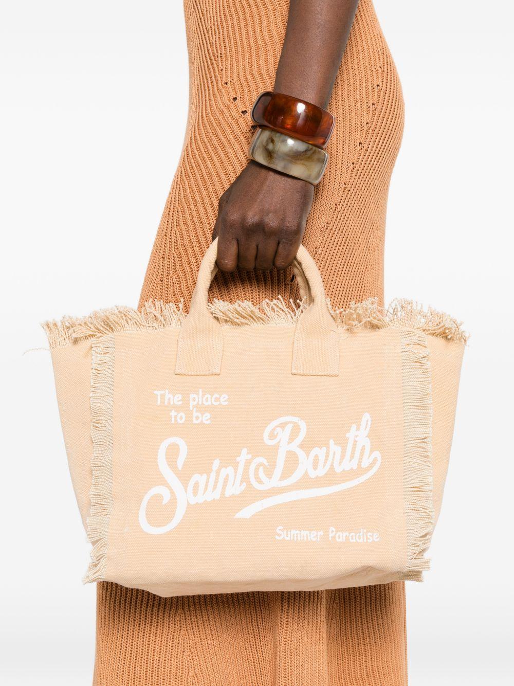 Borsa mare in cotone con frange COL0001 00102L MC2 SAINT BARTH 