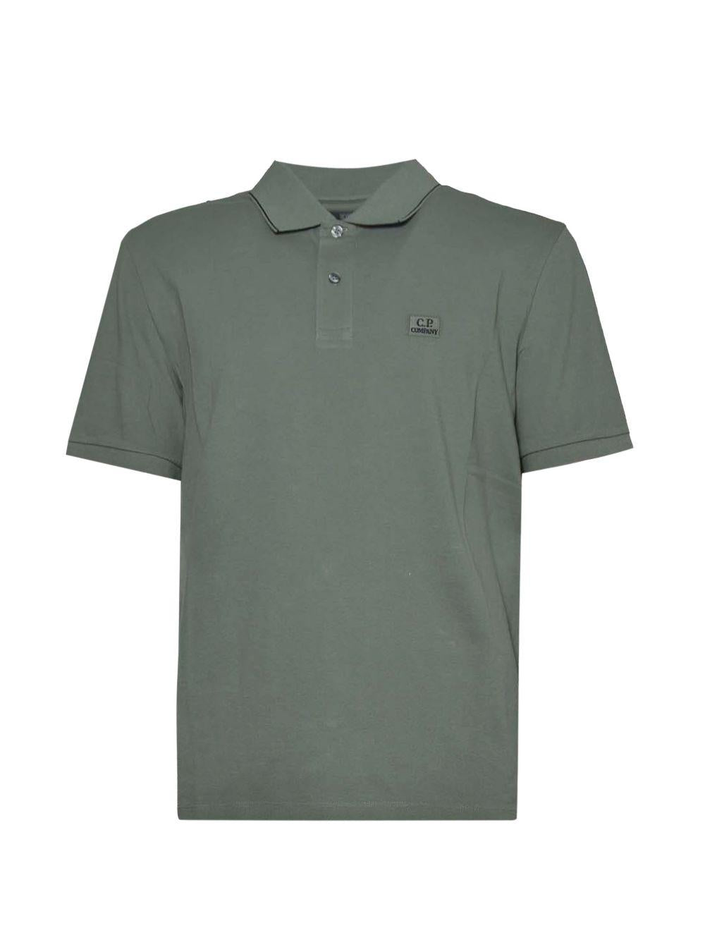 Polo a maniche corte con logo patch 20CMPL722A005263W 668 CP COMPANY 