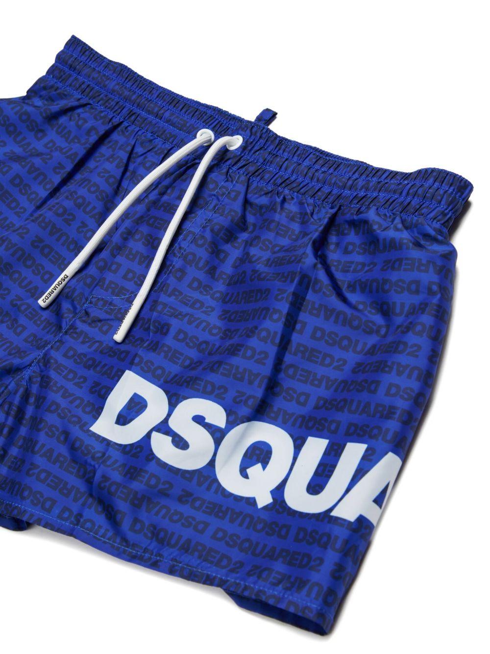 Boxer da mare con stampa logo DQ3296D0AH7 DQ879 DSQUARED KIDS 