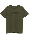 T-shirt logo stampa verde militare