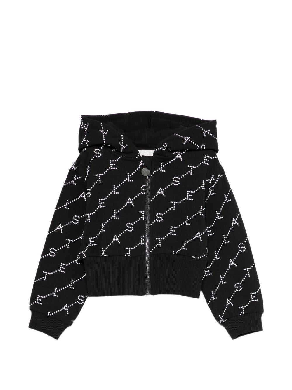 Felpa con zip e cappuccio con borchie TY4B50Z3477 930BC STELLA MCCARTNEY KIDS 