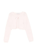 Cardigan in cotone con fiocco