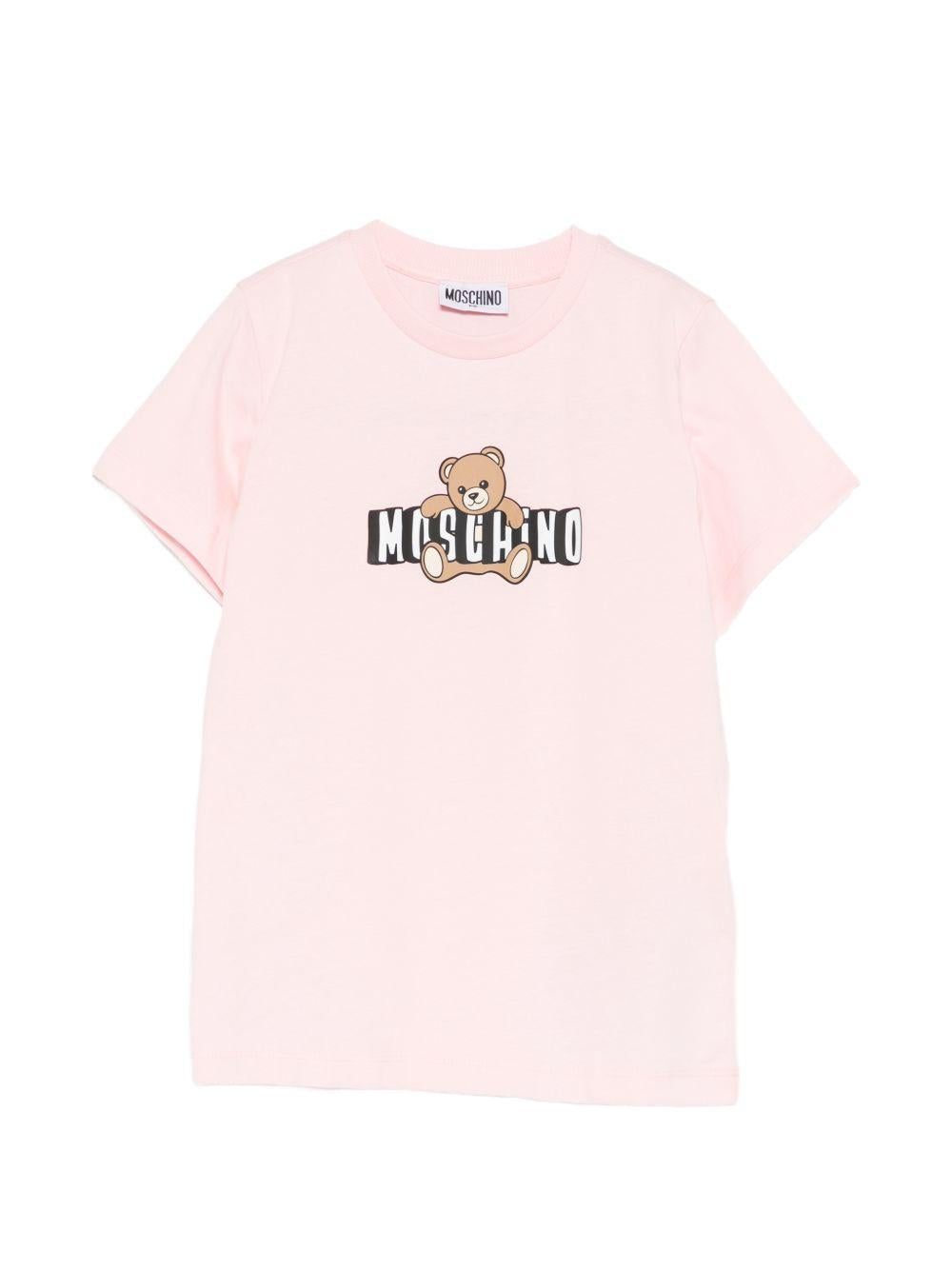 T-shirt con stampa Teddy Bear HZM058LAA03 50209 MOSCHINO KIDS 
