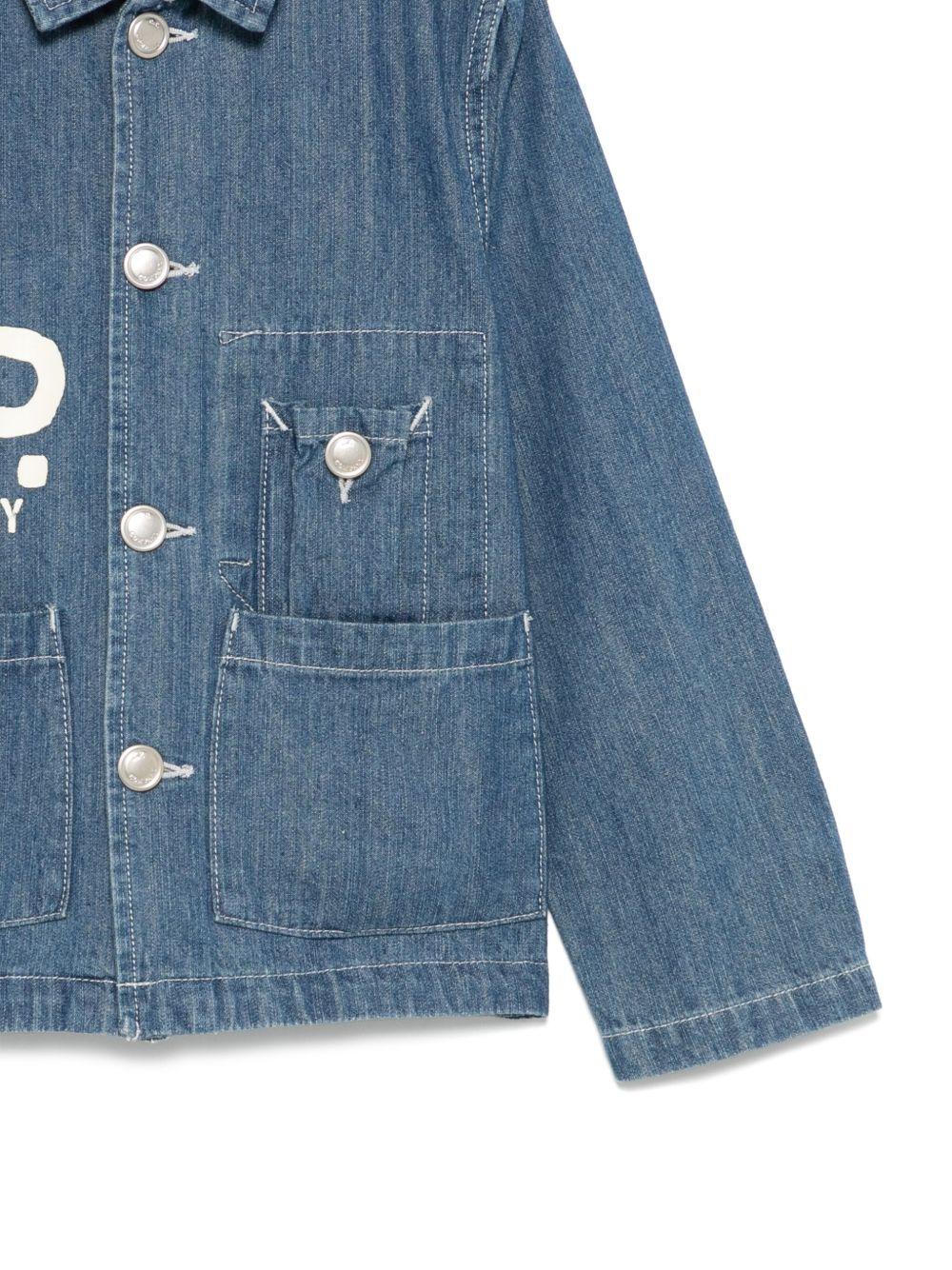 Giubbino denim logo C.P
