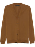 Cardigan marrone in maglia