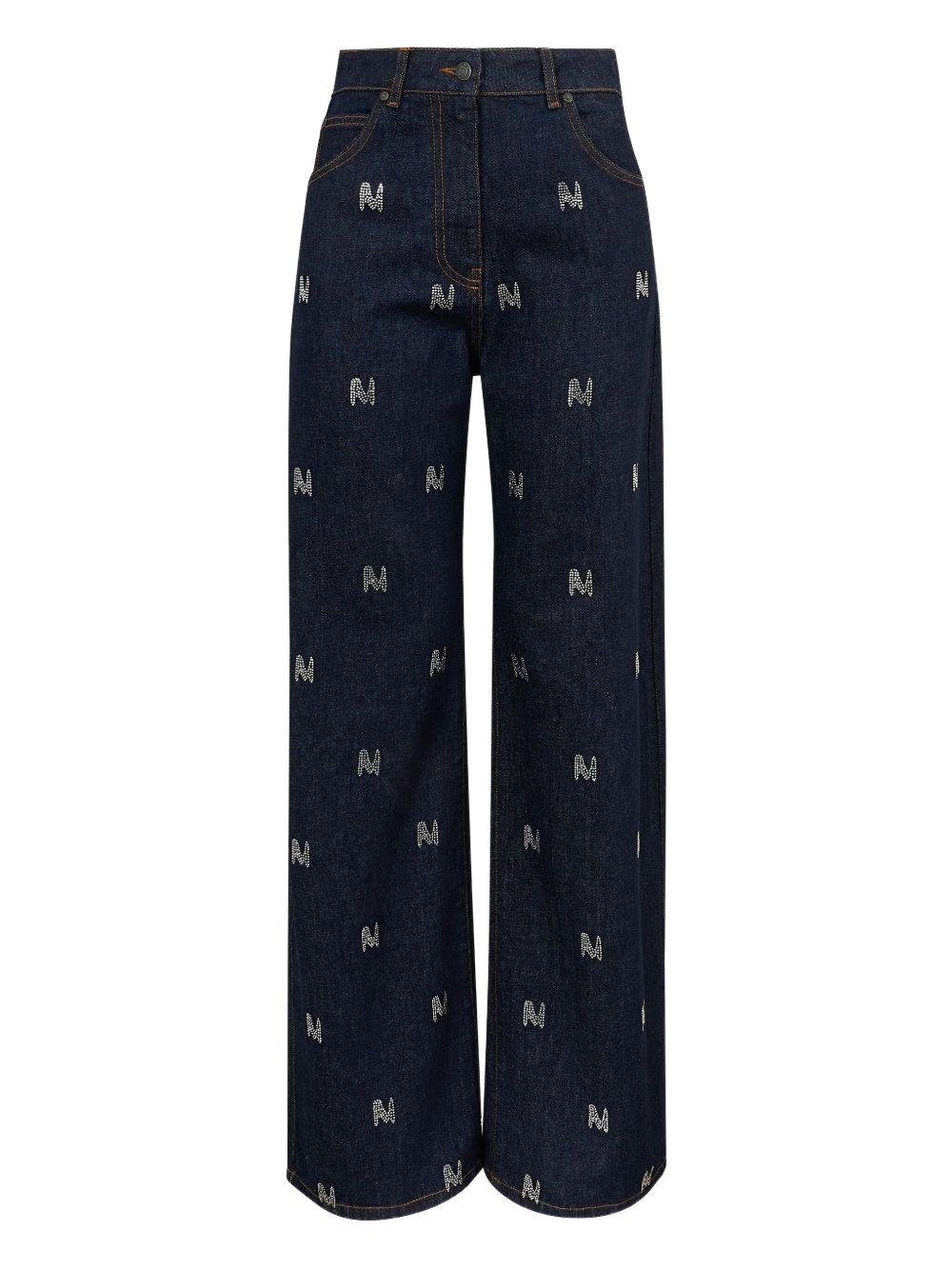 Jeans blu con strass Mwave 3941MDP240X257756 89 MSGM 
