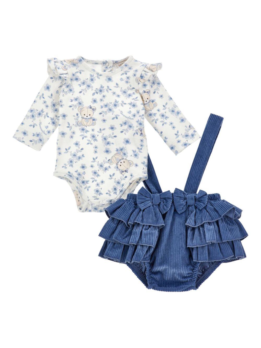 Set con Shorts in Cotone Biologico 35F5076008 0151 MONNALISA KIDS 