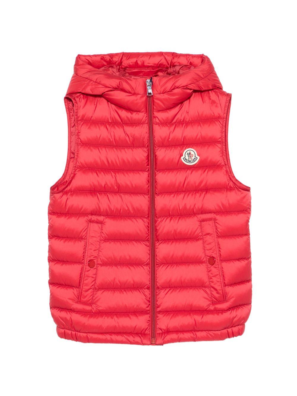 Gilet imbottito con cappuccio in poliammide L19541A00007597YF 457 MONCLER KIDS 