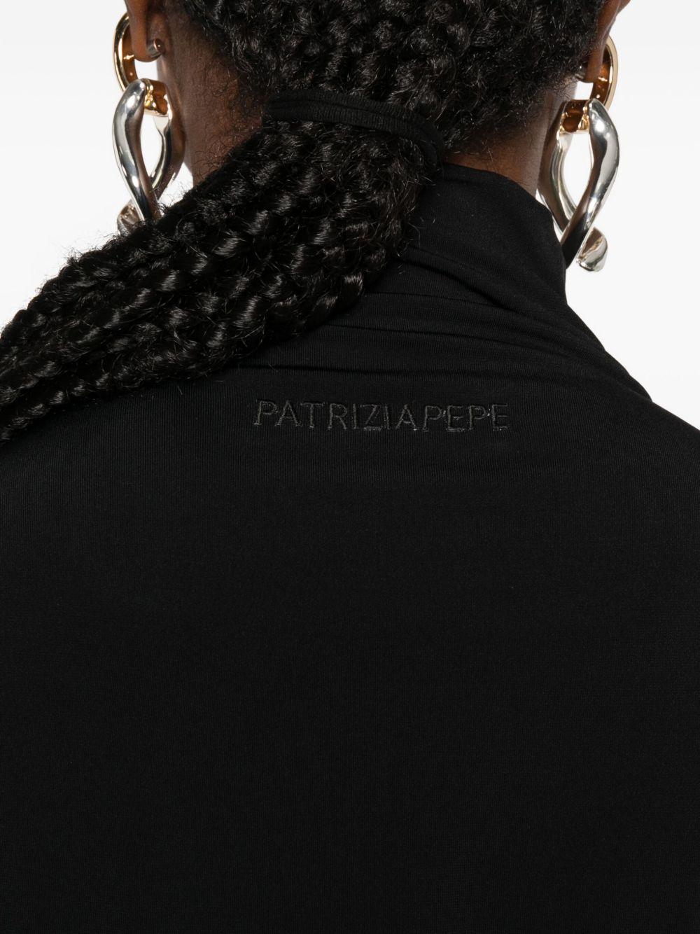 Abito nero a collo alto con strass 2A2968J338 J4R0 PATRIZIA PEPE 