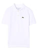 Polo bianca logo ricamo