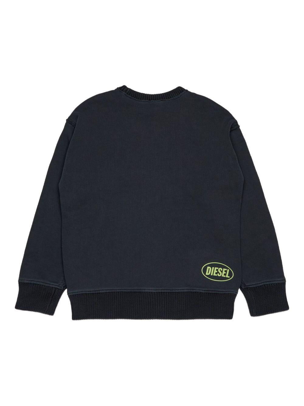 Maglione a Maniche Lunghe con Logo Stampato J024340GHAN K900 DIESEL KIDS 