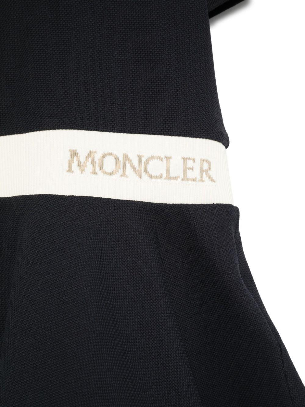 Abito blu fascia logata in vita K19548I00001899YV 778 MONCLER KIDS 