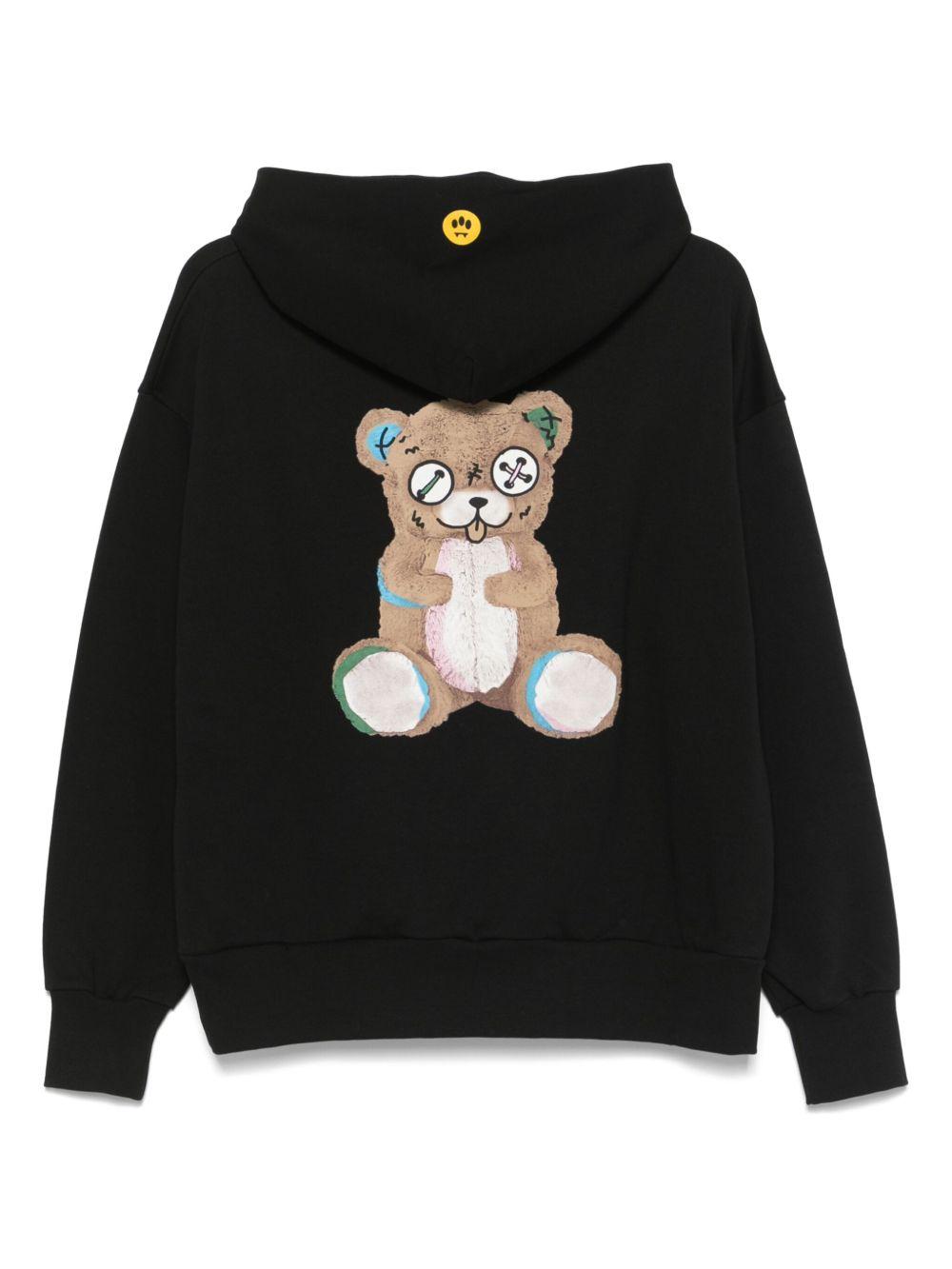 Felpa nera Teddy retro