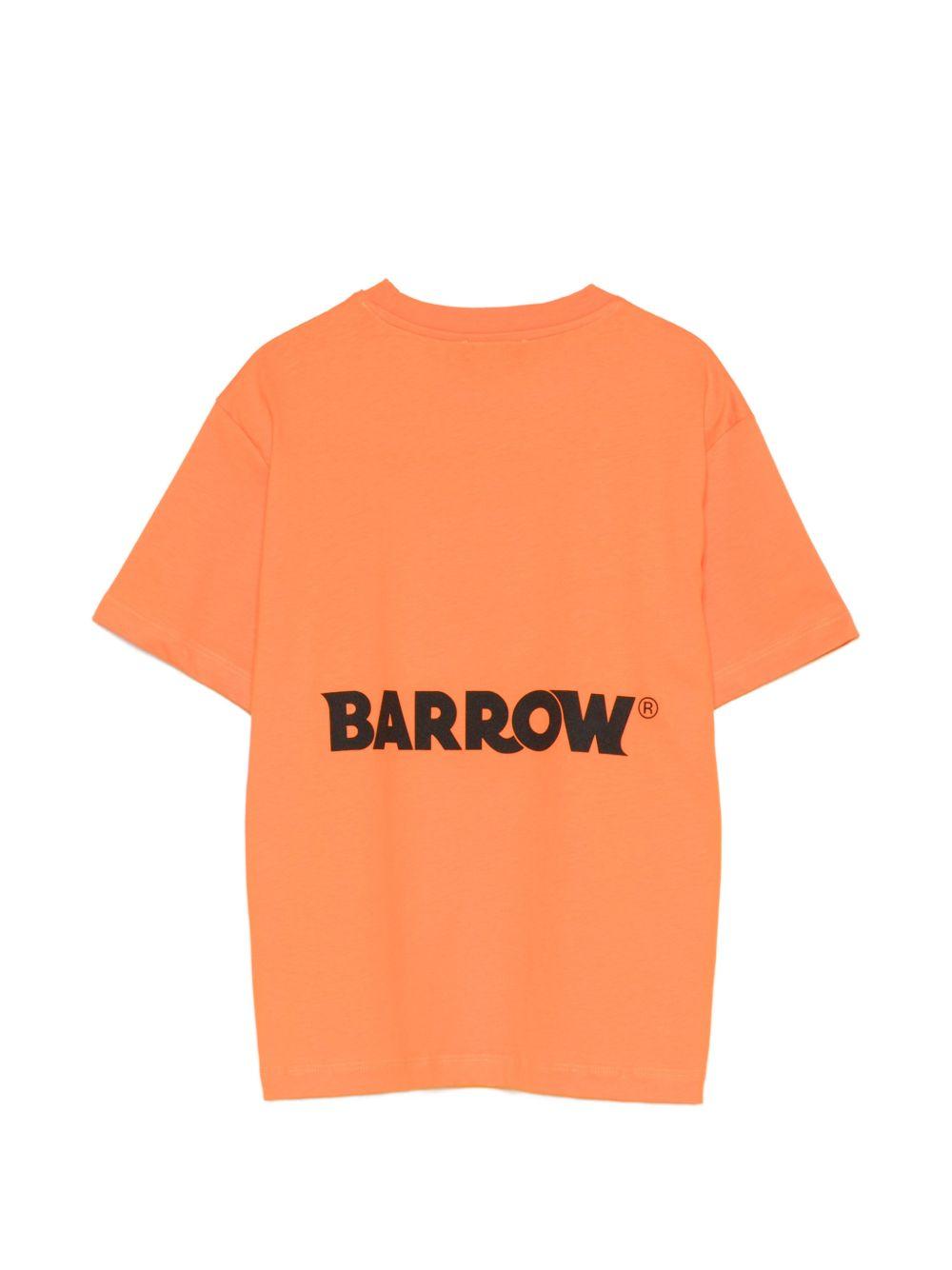 T-shirt in cotone con smiley patch S6BKJUTH006 BW315 BARROW KIDS 