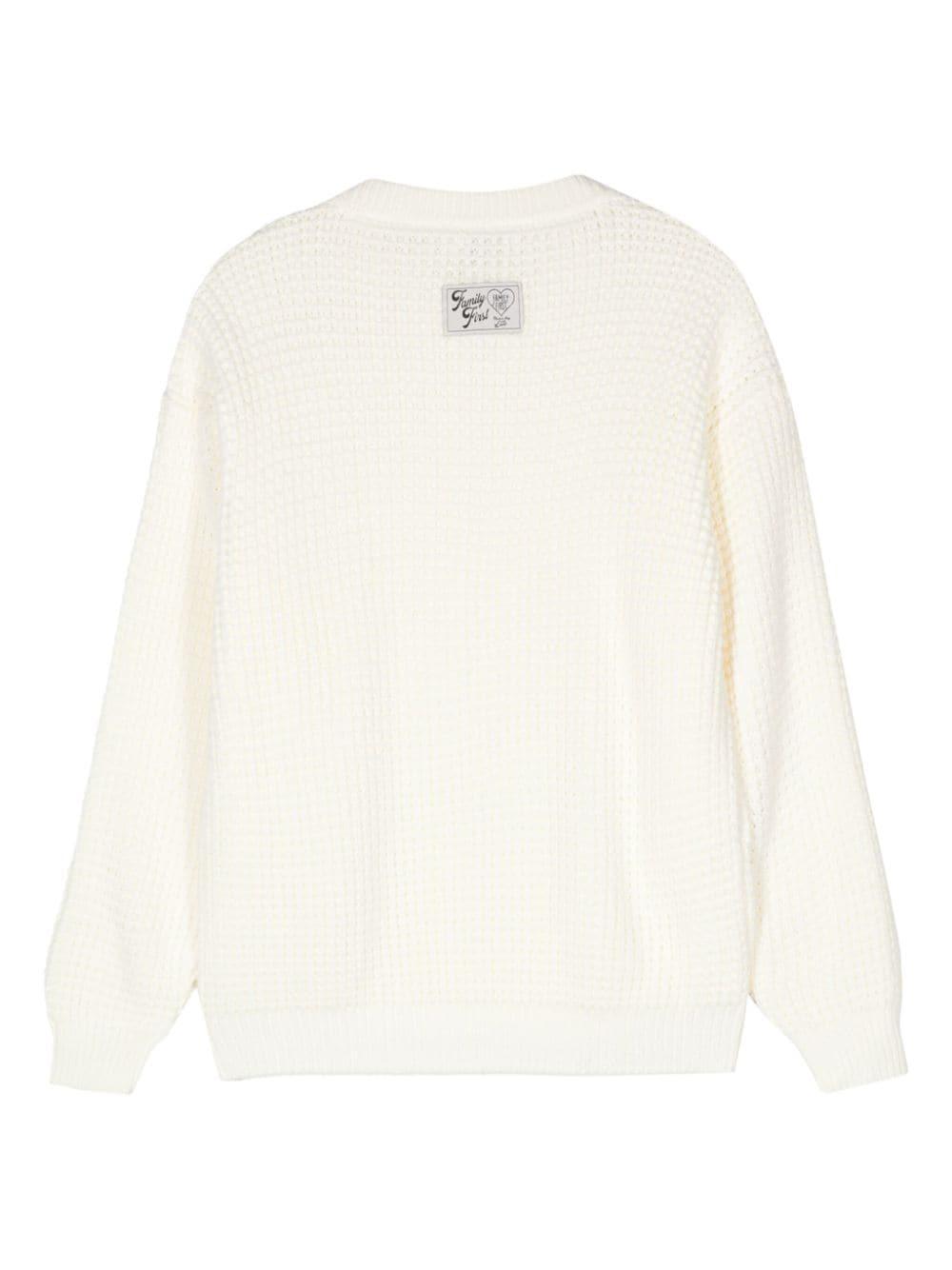Maglione bianco in maglia chunky