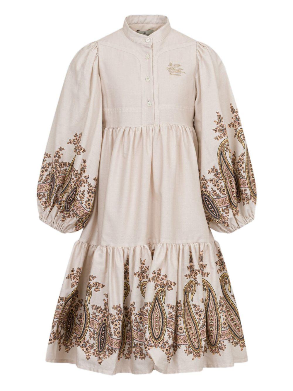 Abito in Flanella con Volant e Stampa Paisley GX1B80P0555 107AR ETRO KIDS 