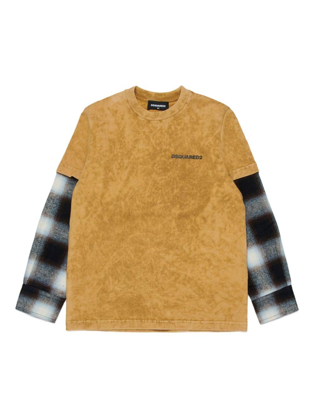 Camicia conSstampa e Logo DQ2986D0AE0 DQ721 DSQUARED KIDS 