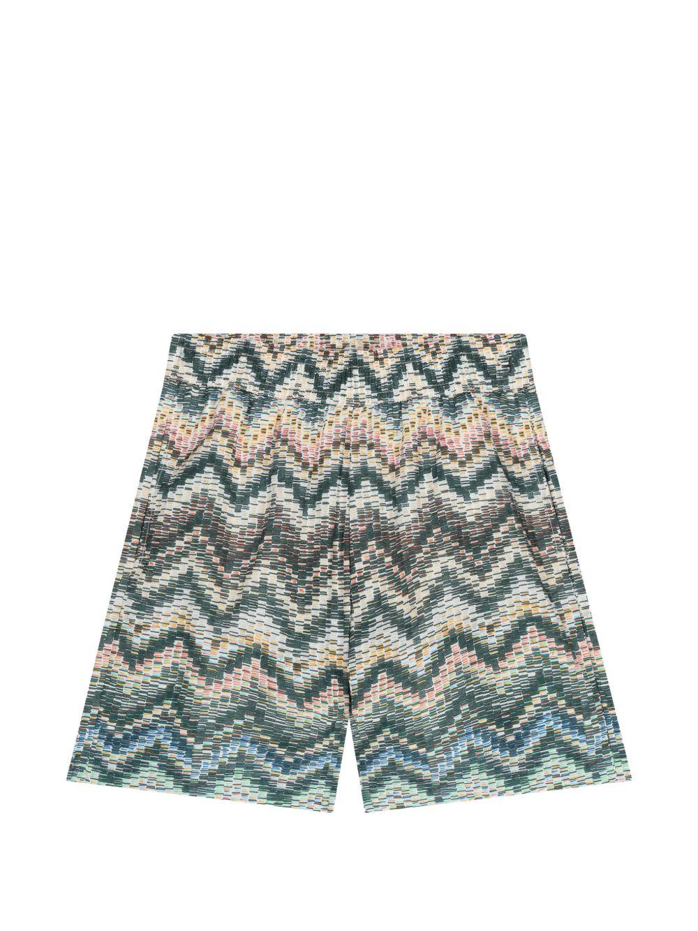 Bermuda con stampa geometrica multicolore MYCP29Z3726 998 MISSONI KIDS 