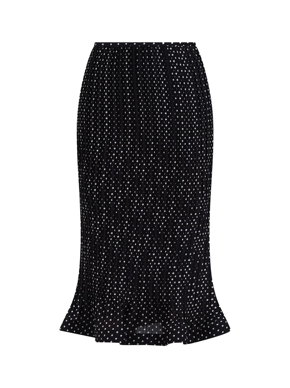 Gonna a campana nera con fantasia pois all-over P25CPGO00101 V0003 SIMONA CORSELLINI 