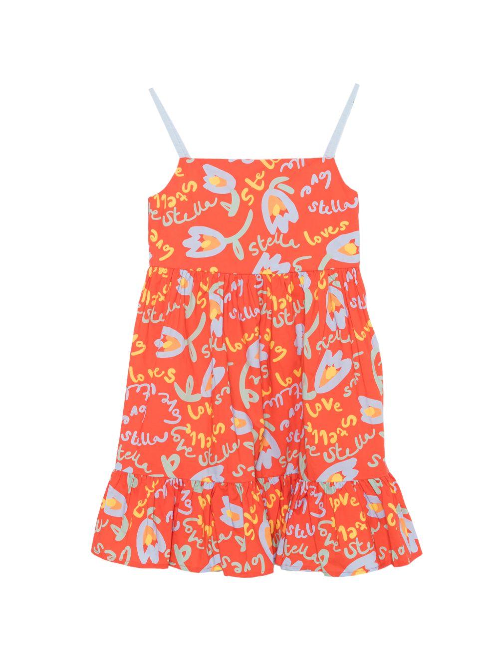 Abito con spalline sottili e balza TY1C02Z3438 426MC STELLA MCCARTNEY KIDS 
