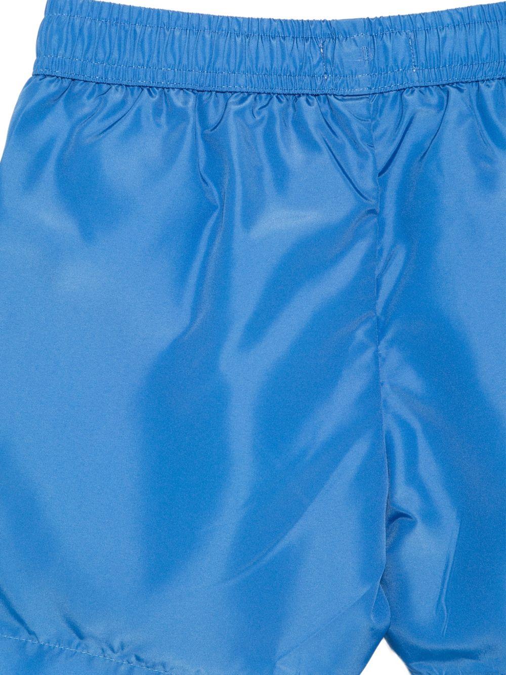 Boxer da mare cobalto con logo HUL01LLKA02 40630 MOSCHINO KIDS 