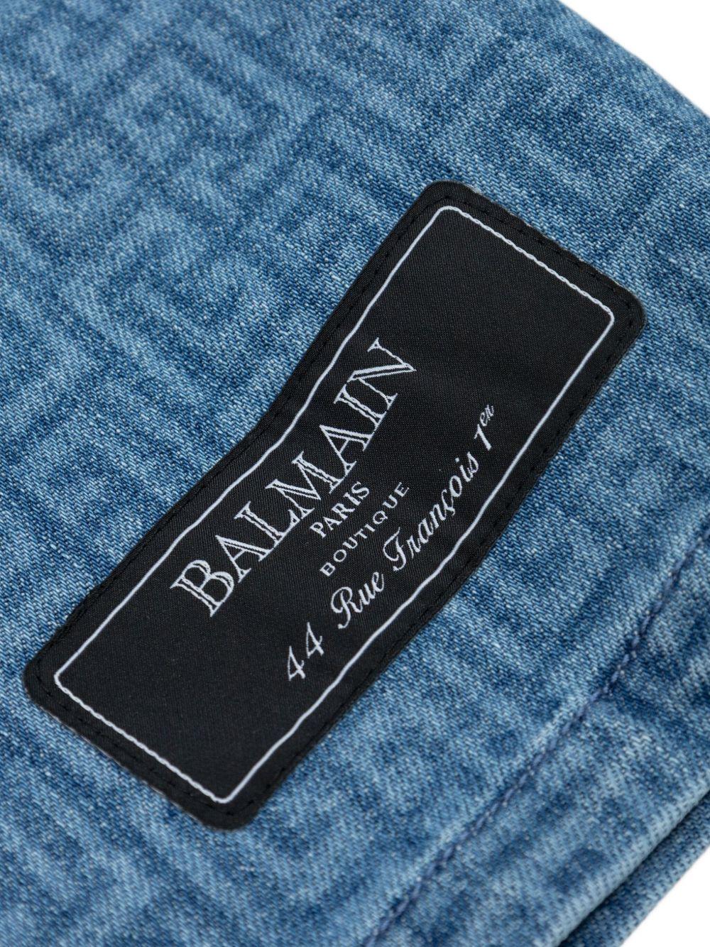 Giacca denim logo monogram all-over
