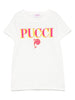T.shirt avorio logo bicolor frontale