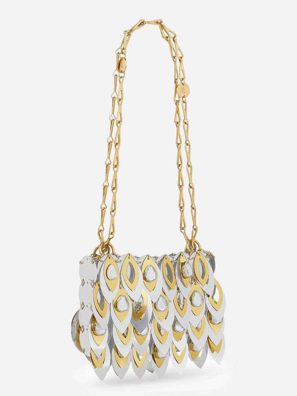 Borsa NANO TEARDROP  argento/oro