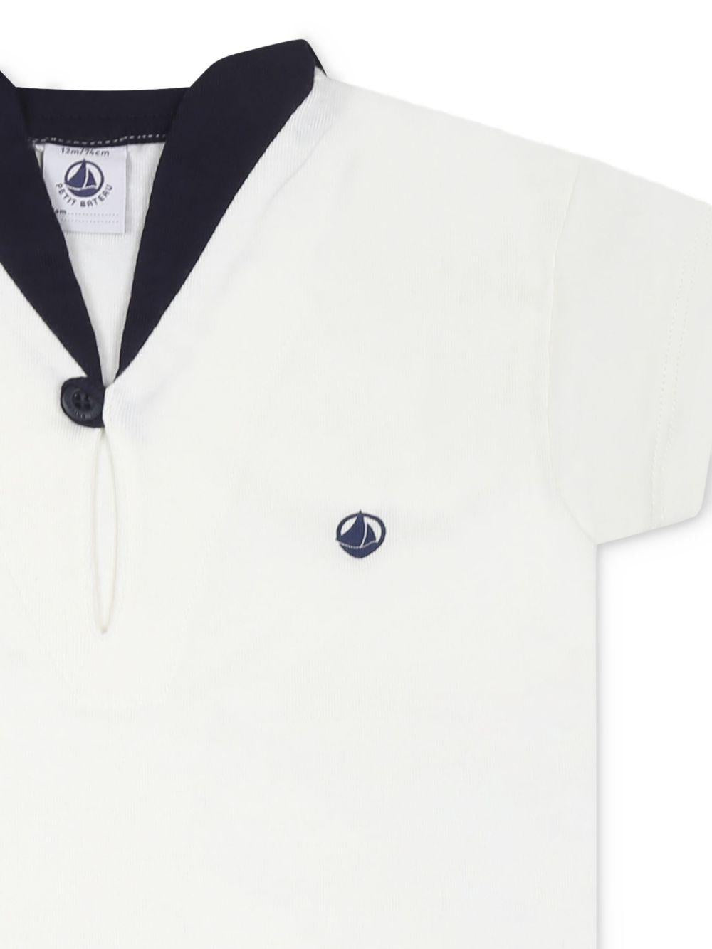 Completo bianco e blu (2pz) A0CPA 01 PETIT BATEAU KIDS 