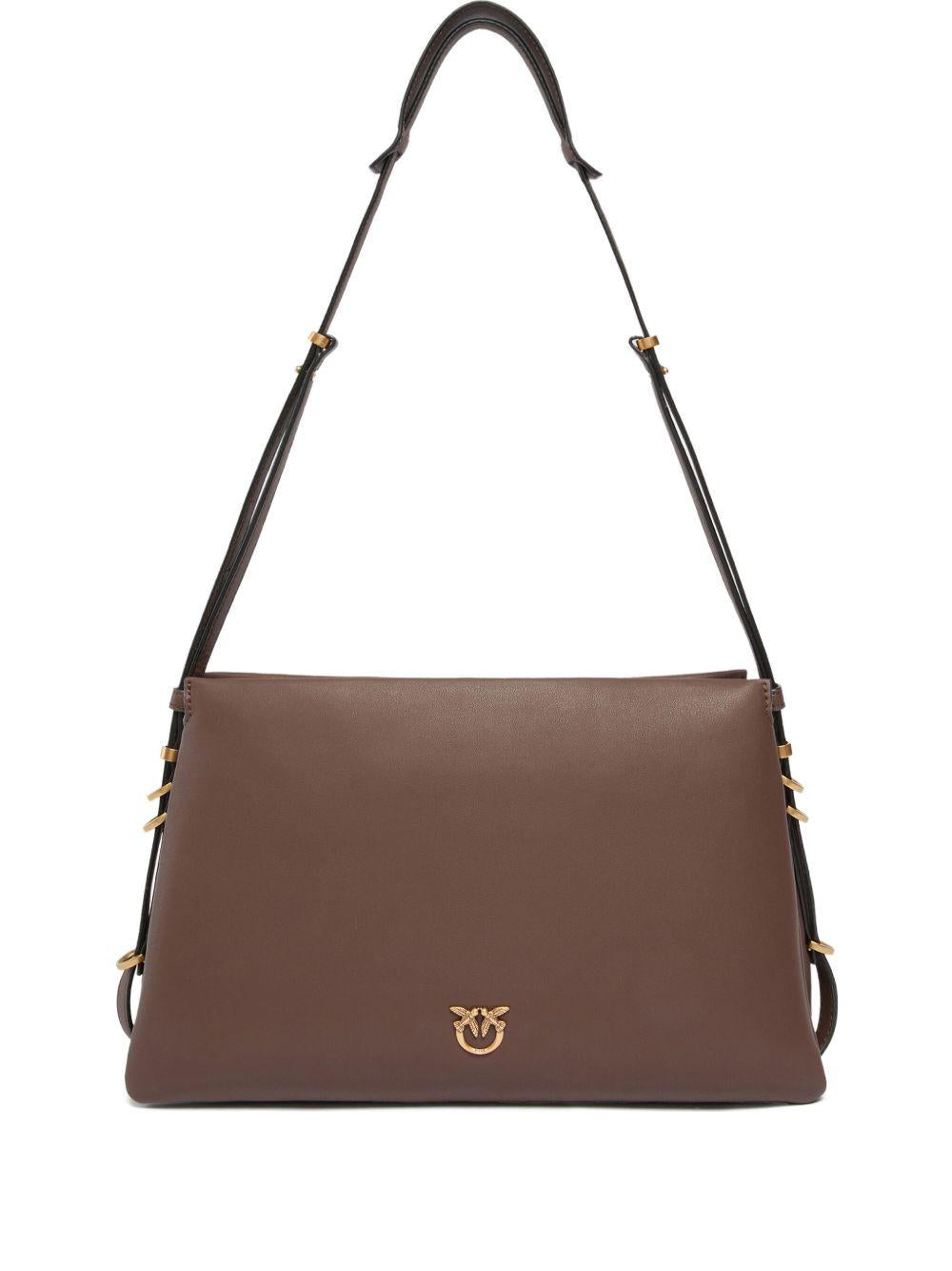 Borsa a spalla in pelle con fibbia Love Birds 105161A0QO L74Q PINKO 
