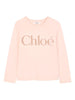 T-shirt a Maniche Lunghe con Logo Frontale